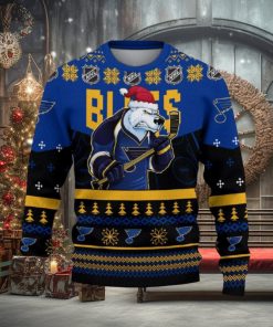 St Louis Blues Funny Ugly Christmas Sweater Angry For Men And Women Custom Name Gift Fans