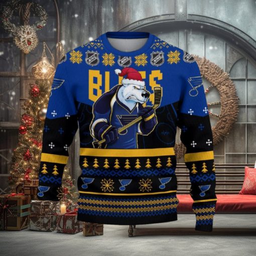 St Louis Blues Funny Ugly Christmas Sweater Angry For Men And Women Custom Name Gift Fans