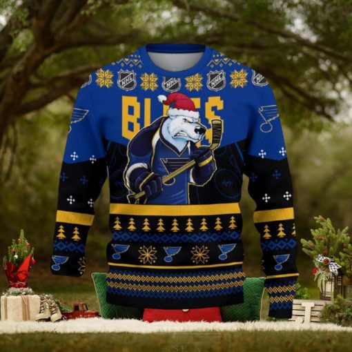 St Louis Blues Funny Ugly Christmas Sweater Angry For Men And Women Custom Name Gift Fans