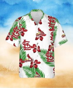 St Louis Cardinals Funny Hawaiian Shirt Hibiscus Flower Pattern On White Theme