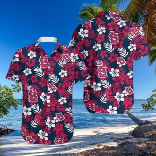 St  Louis Cardinals Funny Hawaiian Shirt Hibiscus Flower Pattern Summer Gift For Friend