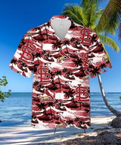 St Louis Cardinals Funny Hawaiian Shirt Sea Island Pattern Gift For Beach Vacation