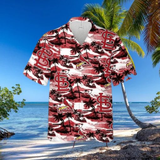 St  Louis Cardinals Funny Hawaiian Shirt Sea Island Pattern Gift For Beach Vacation