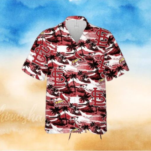 St  Louis Cardinals Funny Hawaiian Shirt Sea Island Pattern Gift For Beach Vacation