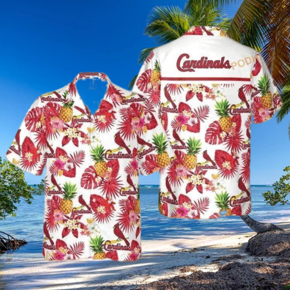 St Louis Cardinals Funny Hawaiian Shirt Tropical Flower Pattern Best Beach Gift St Louis Cardinals Funny Hawaiian Shirt Tropical Flower Pattern Best Beach Gift