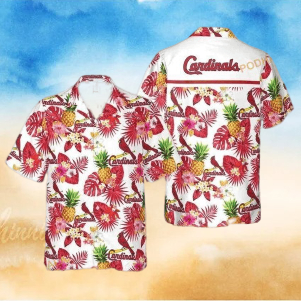 St Louis Cardinals Funny Hawaiian Shirt Tropical Flower Pattern Best Beach Gift St Louis Cardinals Funny Hawaiian Shirt Tropical Flower Pattern Best Beach Gift
