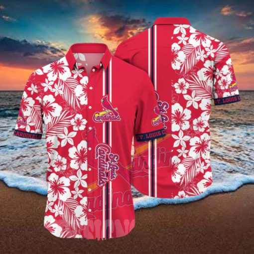 St Louis Cardinals MLB Flower Full Print Unisex Hawaiian Shirt