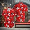 Mickey And Donal Duck White Black Aloha Hawaiian Shirts