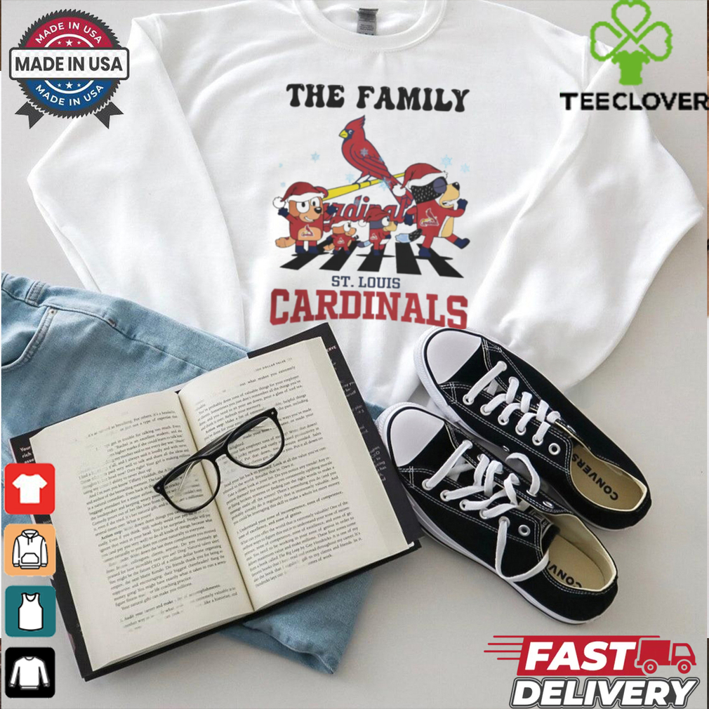 St Louis Cardinals X Family Bluey Merry Christmas 2024 Shirt St Louis Cardinals X Family Bluey Merry Christmas 2024 Shirt