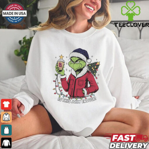 St Louis Cardinals x Santa Grinch Is This Jolly Enough Merry Christmas Shirt