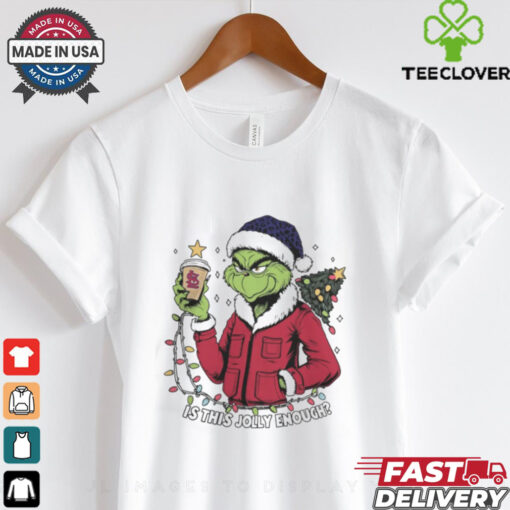St Louis Cardinals x Santa Grinch Is This Jolly Enough Merry Christmas Shirt