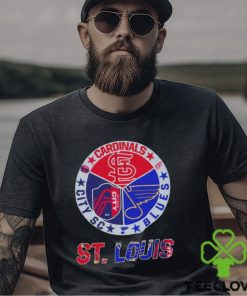 St Louis City SC St Louis Cardinals St Louis Blues logo shirt