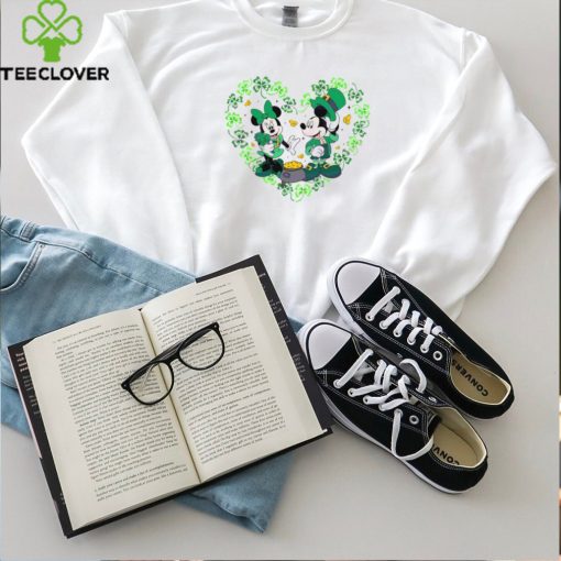 St Patricks Day Disney Minnie Mickey Lucky Heart shirt