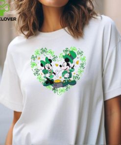 St Patricks Day Disney Minnie Mickey Lucky Heart shirt