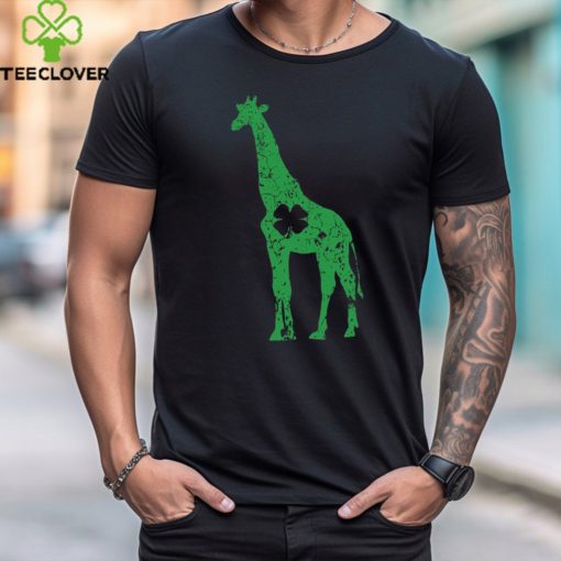 St Patricks Day Giraffe Shamrock Saint Paddys Irish Shirt