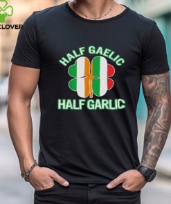 St Patricks Day Half Gaelic Half Garlic Irish Italian Flag Shirt