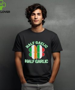 St Patricks Day Half Gaelic Half Garlic Irish Italian Flag Shirt