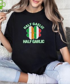 St Patricks Day Half Gaelic Half Garlic Irish Italian Flag Shirt