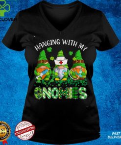 St Patricks Day Hanging With My Gnomies Nurse Stethoscope T Shirt