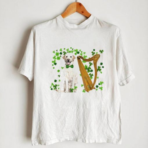 St Patricks Day Irish Lucky Harp Yellow Labrador Dog Shirt