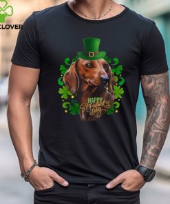 St Patrick's Day Irish Saint Patrick Shamrock Dachshund Head Shirt