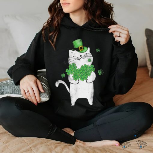 St Patrick’s Day T Shirt Cat Leprechaun Shamrock hoodie, sweater, longsleeve, shirt v-neck, t-shirt