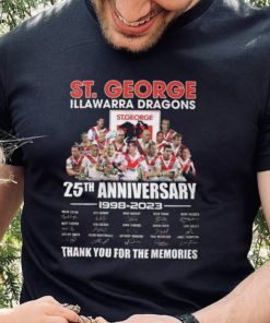 St. George Illawarra Dragons 25th Anniversary 1998 – 2023 Thank You For The Memories Shirt