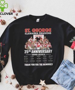 St. George Illawarra Dragons 25th Anniversary 1998 – 2023 Thank You For The Memories Shirt 3 St. George Illawarra Dragons 25th Anniversary 1998 – 2023 Thank You For The Memories Shirt
