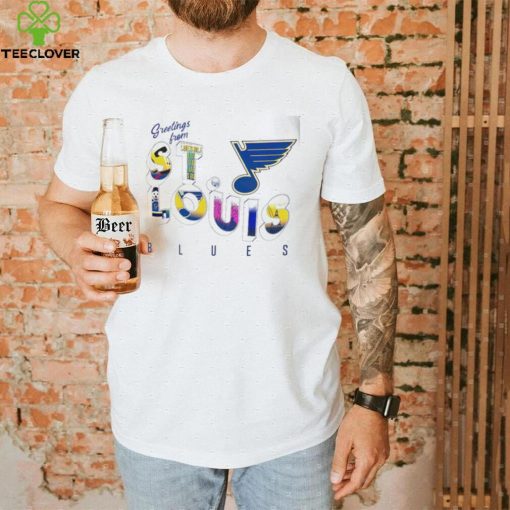 St. Louis Blues Erin Andrews greetings from muscle 2022 shirt