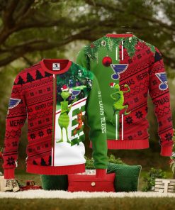 St. Louis Blues Grinch & Scooby doo Christmas Ugly Sweater 1