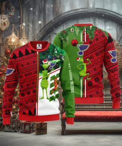 St. Louis Blues Grinch & Scooby doo Christmas Ugly Sweater 1