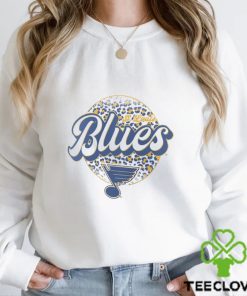 St. Louis Blues Leopard Print Long Sleeve T Shirt