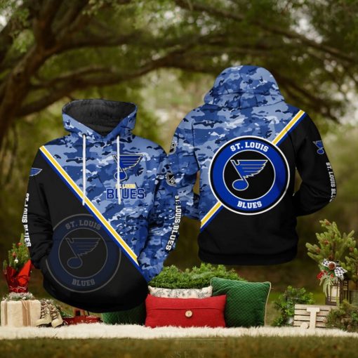 St. Louis Blues NHL Camo Team 3D Printed Hoodie