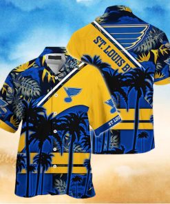 St. Louis Blues NHL Coconut Tree And Tropical Pattern Hawaiian Shirt