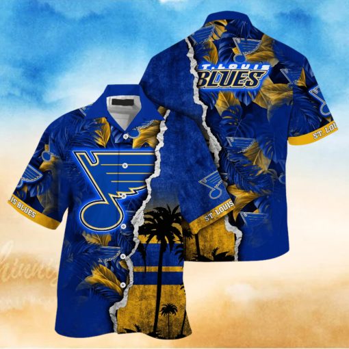 St. Louis Blues NHL Hawaiian Shirt Custom Tan Lines Aloha Shirt