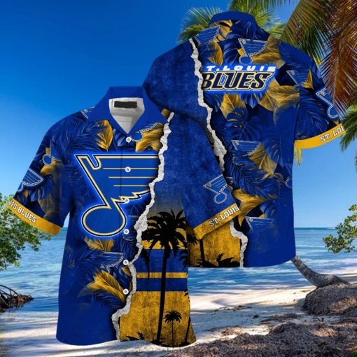 St. Louis Blues NHL Hawaiian Shirt Custom Tan Lines Aloha Shirt