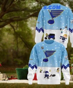 St. Louis Blues Peanuts & Snoopy Night 2024 For Fan Christmas Special Sweater