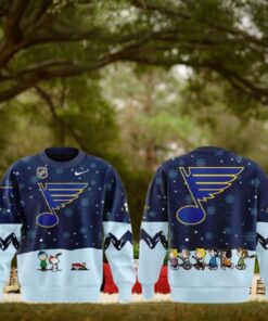 St. Louis Blues Peanuts & Snoopy Night Christmas Special Sweater