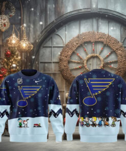 St. Louis Blues Peanuts & Snoopy Night Christmas Special Sweater