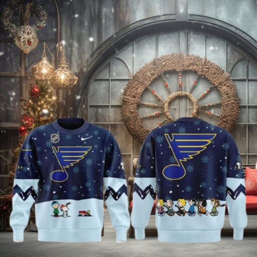 St. Louis Blues Peanuts & Snoopy Night Christmas Special Sweater
