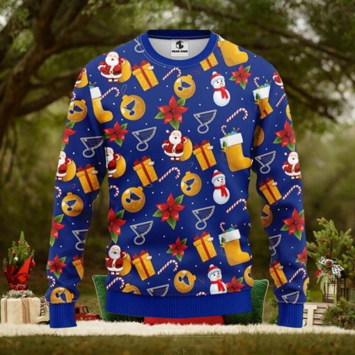St. Louis Blues Santa Claus Snowman Xmas Ugly Christmas Sweater Best Christmas Gift Ideas