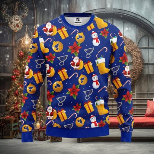 St. Louis Blues Santa Claus Snowman Xmas Ugly Christmas Sweater Best Christmas Gift Ideas