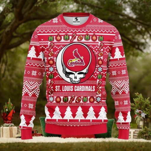 St. Louis Cardinals Grateful Dead Ugly Christmas Sweater Xmas Christmas Holiday Gift For Fans