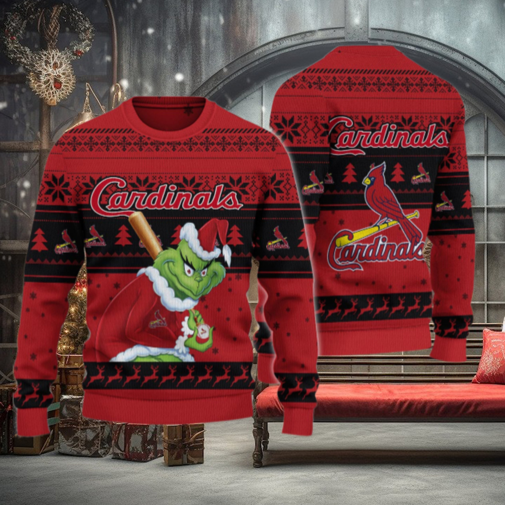 St. Louis Cardinals Grinch Christmas Ugly Sweater St. Louis Cardinals Grinch Christmas Ugly Sweater