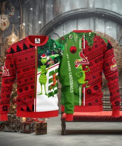 St. Louis Cardinals Grinch & Scooby doo Christmas Ugly Sweater 1