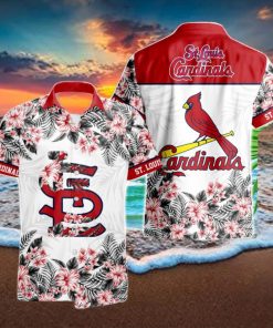 St. Louis Cardinals Hibiscus Plumeria Flower 3D Printed Hawaiian Shirt