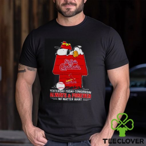 St. Louis Cardinals Snoopy X Woodstock Yesterday, Today, Tomorrow Always And Forever No Matter What 2024 T hoodie, sweater, longsleeve, shirt v-neck, t-shirt