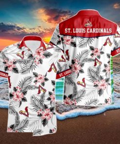 St. Louis Cardinals Tropical Floral Logo Hawaiian Shirt