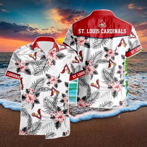 St. Louis Cardinals Tropical Floral Logo Hawaiian Shirt