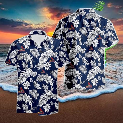 St. Louis Cardinals Tropical Leaf 3D Printed Hawaiian Shirt Beach Team Gift